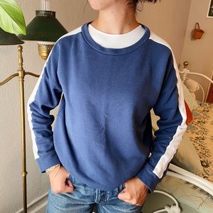 Blue crew neck with stripes